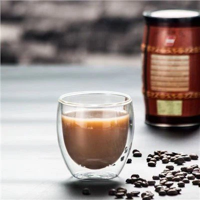 Vasos de cafè de vidre de doble paret de 250 ml