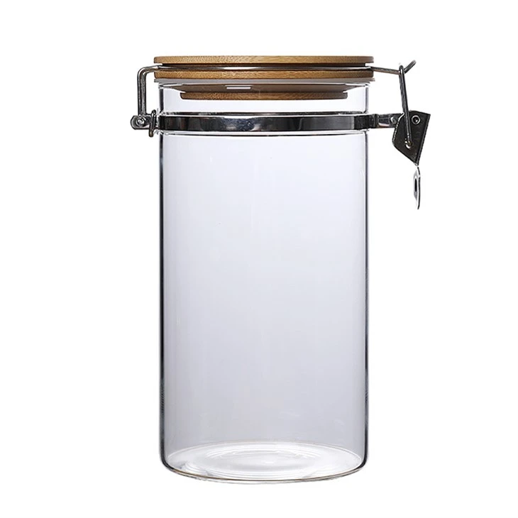 Glass Jars With Bamboo Lids, Glass Food Jars With Lock Lids